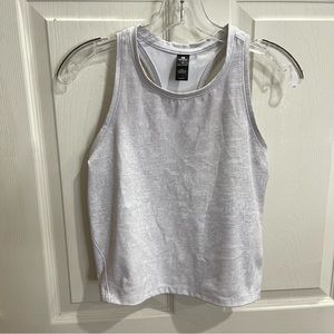 90 Degree By Reflex Gray White Mix Athletic Crop Top Women's Size Small